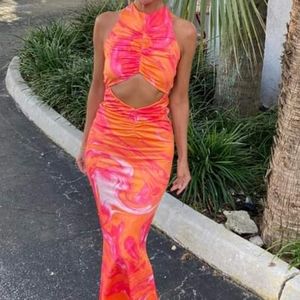 Multiple Color Long Stretch Dress